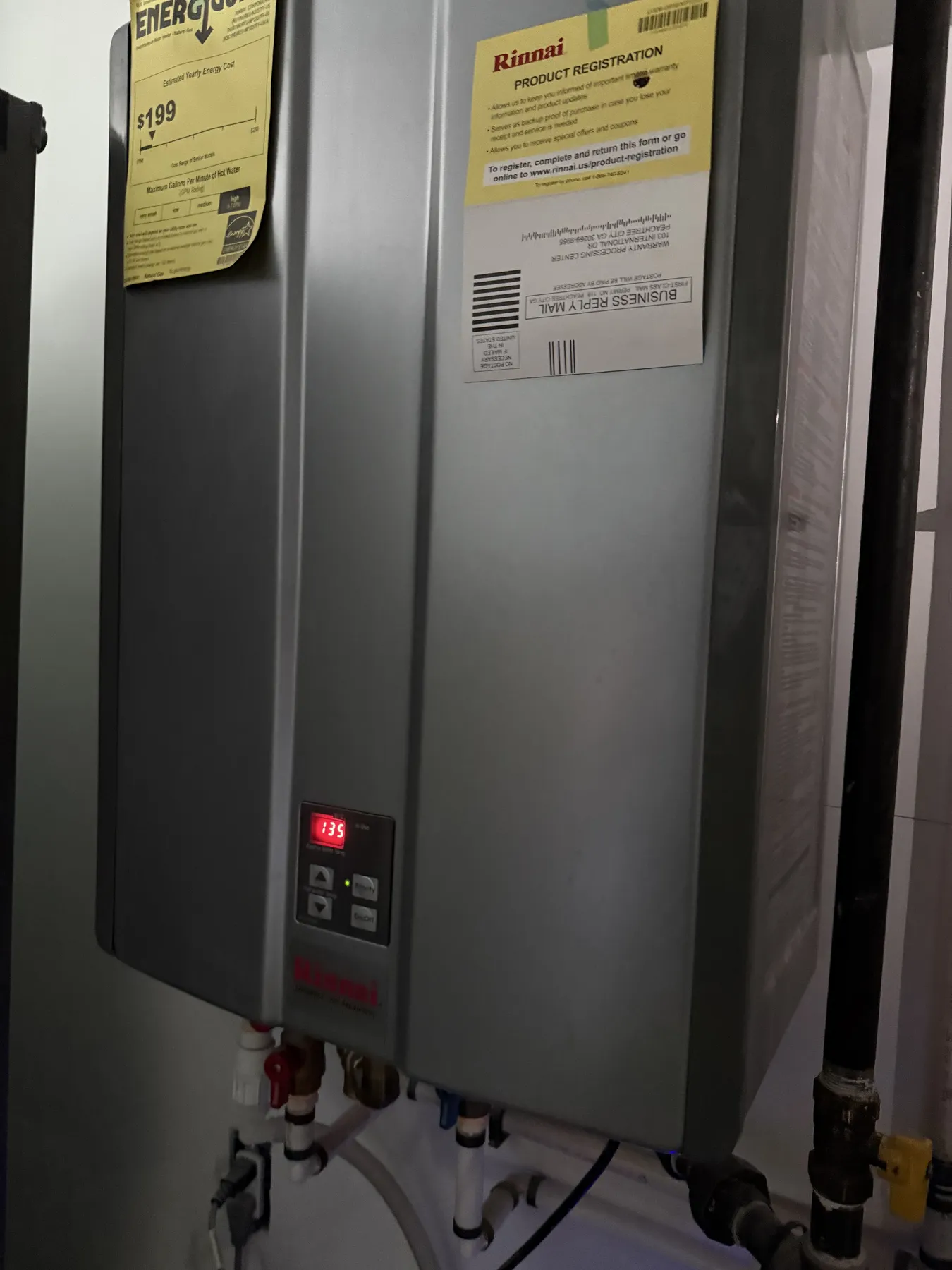 Ottawa Rinnai Tankless Water Heater Installation Side View